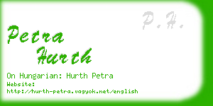 petra hurth business card